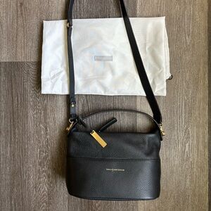 Smaak Amsterdam Black Leather Crossbody KIM Bag